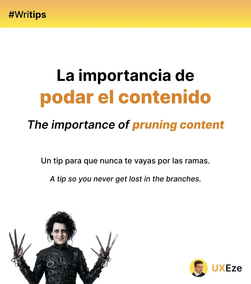 Writip La importancia de podar el contenido